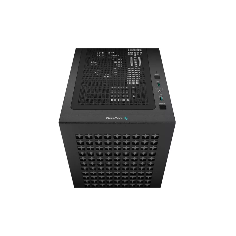 PC-kotelo DeepCool CH370 Mini Tower — microATX/Mini-ITX, karkaistu lasi, tuki jopa 32 cm GPU:lle