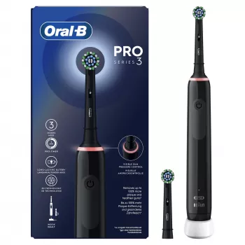 Oral-B Pro 3 Pro3 3000 aikuisten pyörivä-värähtelevä hammasharja musta