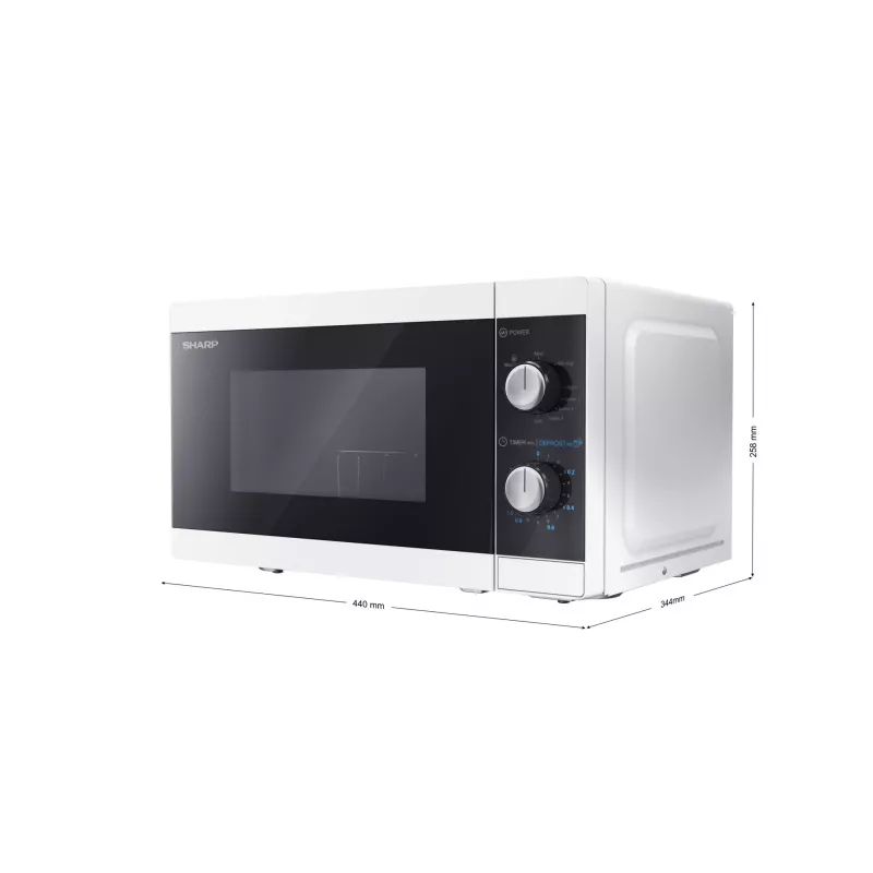 Sharp YC-MG01E-W mikroaaltouuni musta, valkoinen grillimikroaaltouuni pöytämalli 20 L 800 W