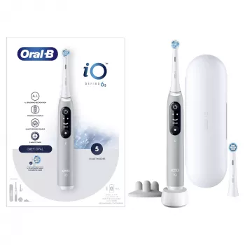 Oral-B iO 6S aikuisten värähtelevä hammasharja harmaa, valkoinen