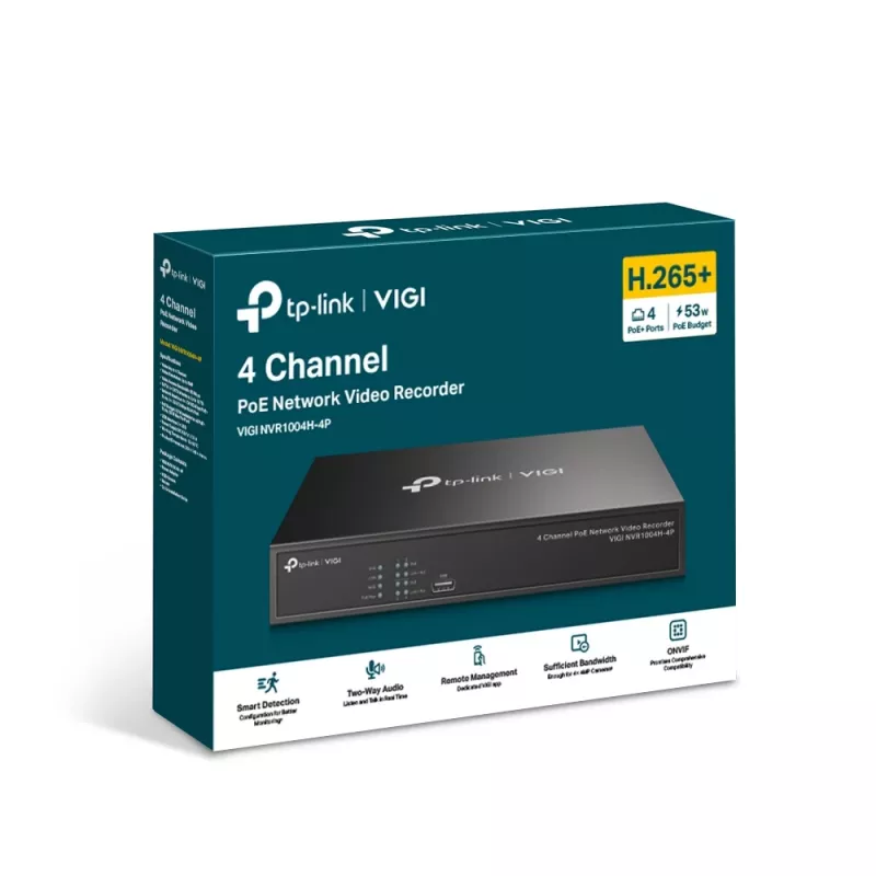 TP-Link VIGI 4-kanavainen PoE+ verkkotallennin