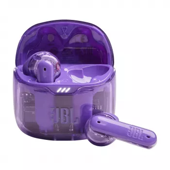 JBL Tune Flex Ghost Edition Headset True Wireless Stereo (TWS) in-ear-kuulokkeet puheluihin/musiikkiin Bluetooth violetti, läpinäkyvä