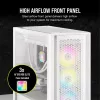PC-kotelo Corsair iCUE 5000D RGB Airflow Midi-Tower valkoinen