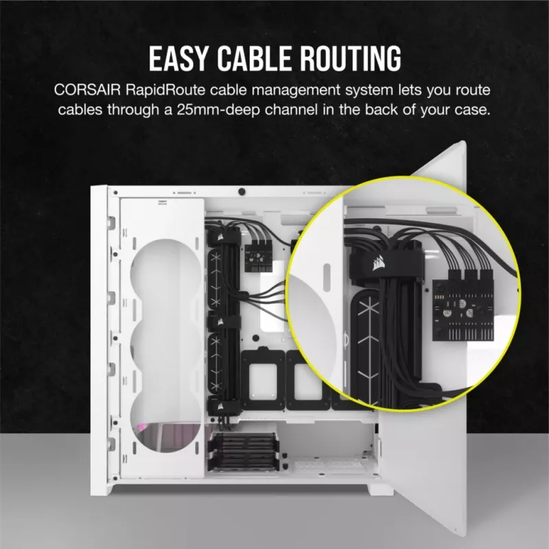 PC-kotelo Corsair iCUE 5000D RGB Airflow Midi-Tower valkoinen