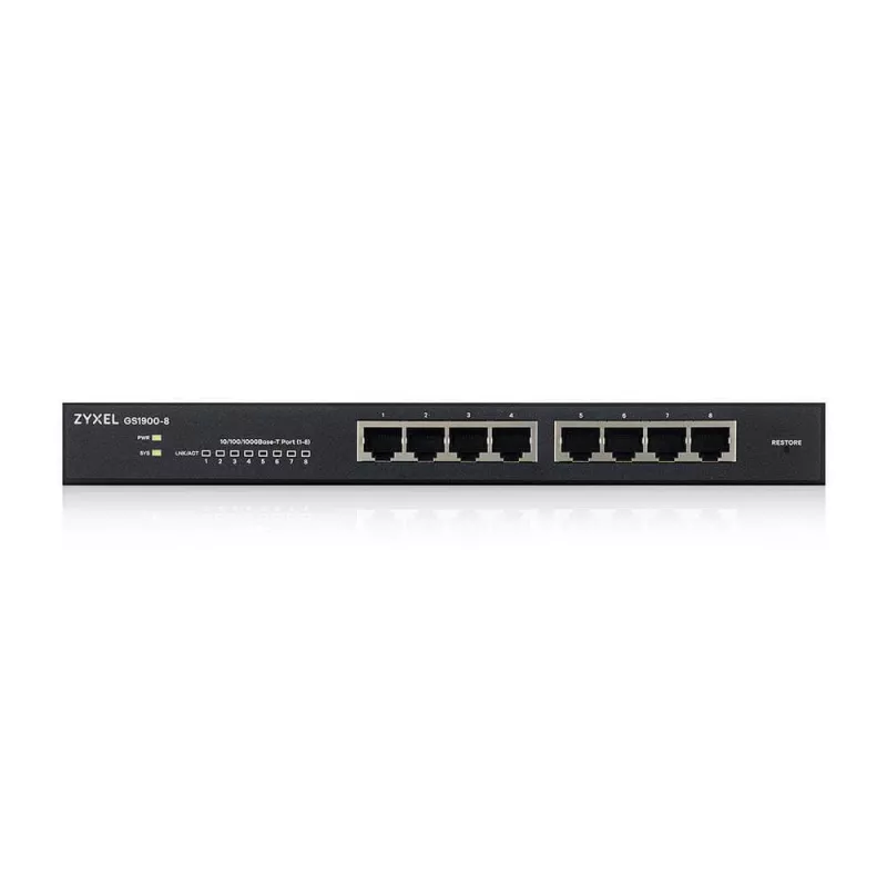 Zyxel GS1900-8 Managed L2 Gigabit Ethernet (10/100/1000) musta