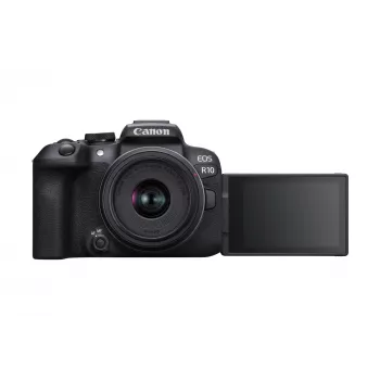Canon EOS R10 + RF-S 18-45mm F4.5-6.3 IS STM MILC 24.2 MP CMOS 6000 x 4000 pikseliä musta