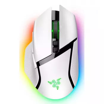 Pelihiiri Razer Basilisk V3 Pro — oikeakätinen, optinen 30 000 DPI, RF Wireless/Bluetooth/USB-C, valkoinen
