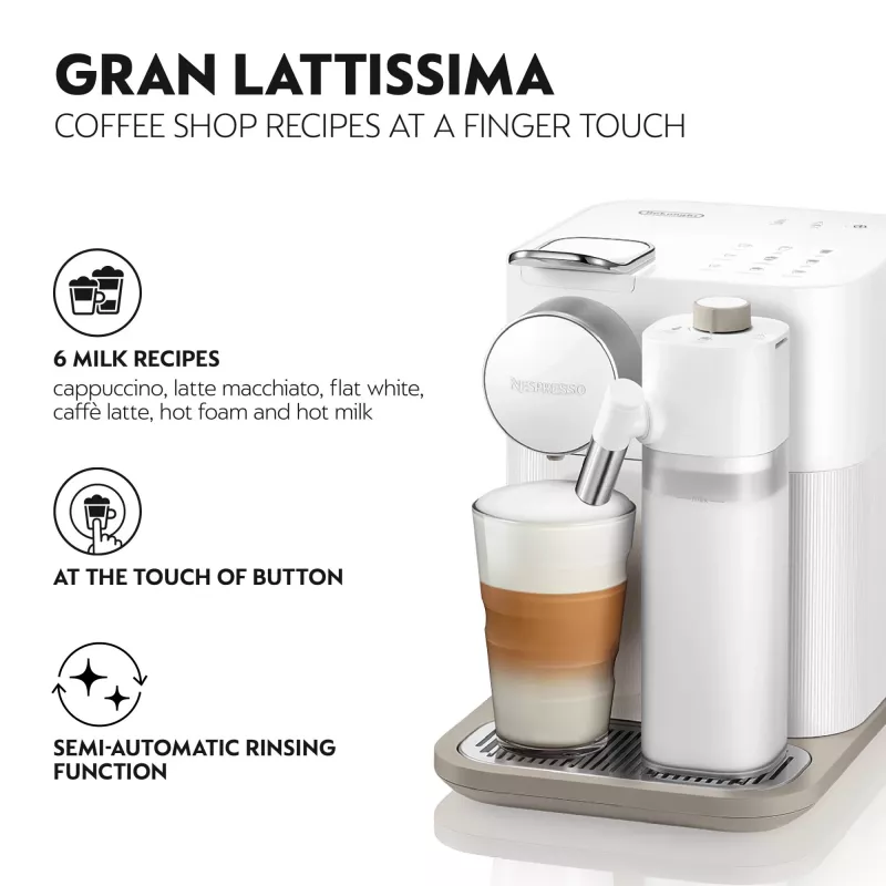 De’Longhi Lattissima One Nespresso Gran Lattissima kahvinkeitin, Elegantes Dunkel