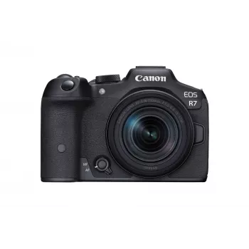 Peilitön kamera Canon EOS R7 RF-S 18-150mm -objektiivilla, 32,5 MP CMOS, 4K, 0,53 kg