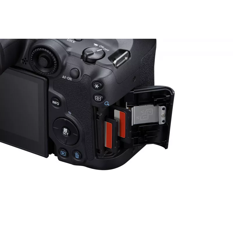 Canon EOS R7 järjestelmäkamera RF-S 18-150mm F3.5-6.3 IS STM -objektiivilla, 32,5 MP CMOS, 4K-video, 0,53 kg, musta