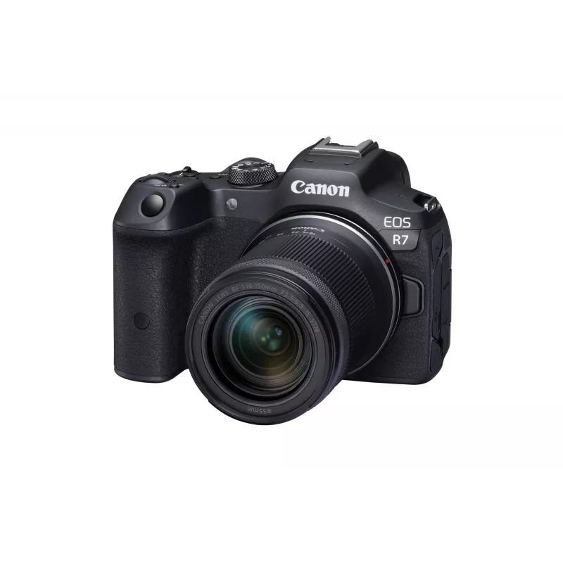 Canon EOS R7 järjestelmäkamera RF-S 18-150mm F3.5-6.3 IS STM -objektiivilla, 32,5 MP CMOS, 4K-video, 0,53 kg, musta