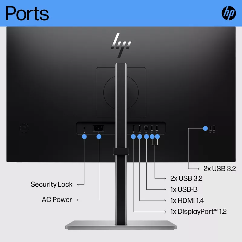 HP E27 G5 FHD -näyttö, 68,6 cm (27