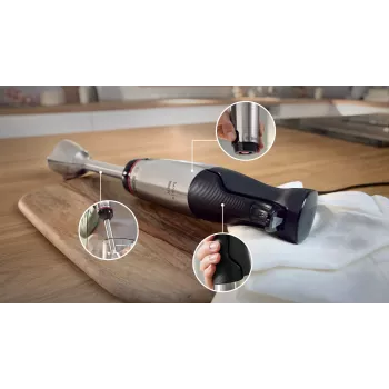 Bosch Serie 6 MSM6M622 tehosekoitin 0,6 L keittiökone 1000 W musta, ruostumaton teräs