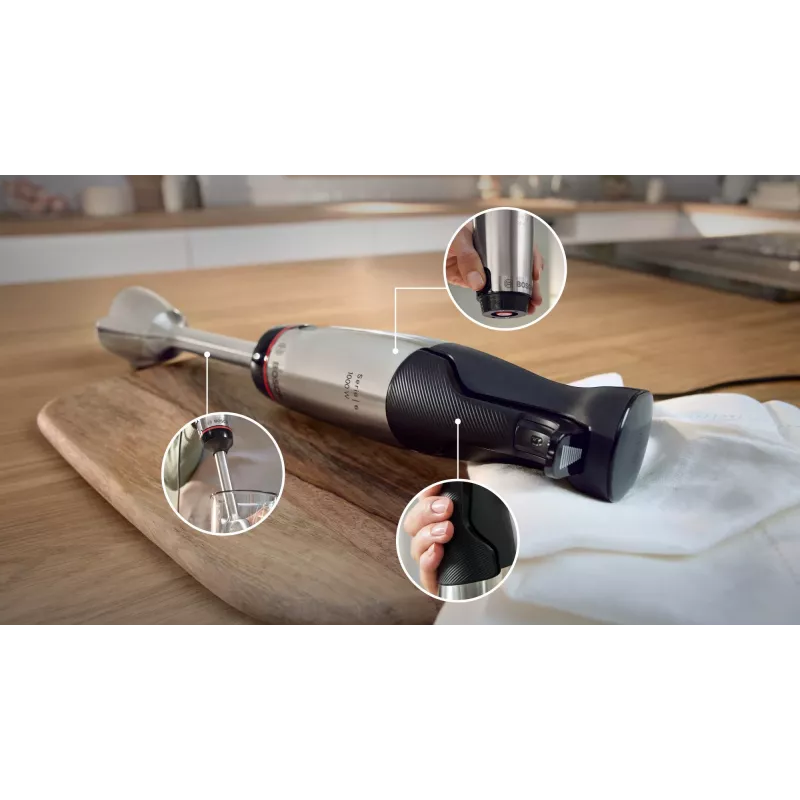 Bosch Serie 6 MSM6M622 tehosekoitin 0,6 L keittiökone 1000 W musta, ruostumaton teräs