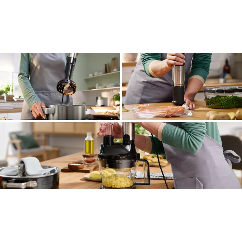 Bosch Serie 6 MSM6M622 tehosekoitin 0,6 L keittiökone 1000 W musta, ruostumaton teräs
