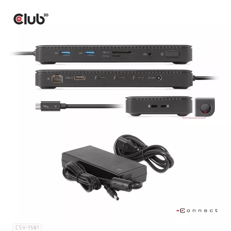 Telakointiasema CLUB3D Thunderbolt 4 Certified 11-in-1 140W
