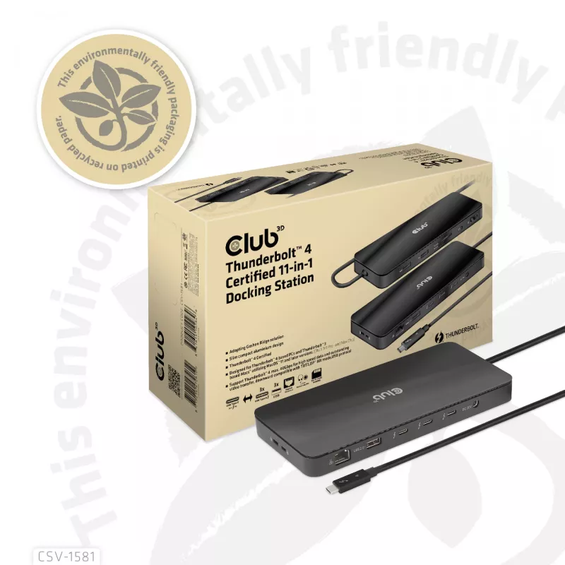Telakointiasema CLUB3D Thunderbolt 4 Certified 11-in-1 140W