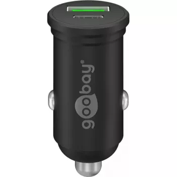Goobay Dual-USB auto-pikalaturi USB-C PD 45W musta