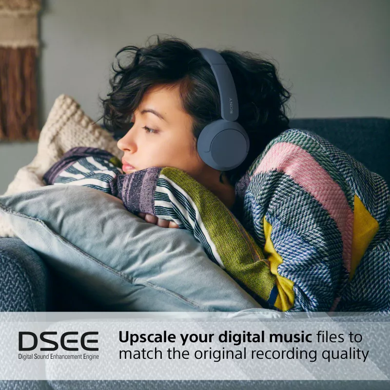 Sony WH-CH520 kuulokkeet langaton panta headset puhelut/musiikki USB Type-C sininen