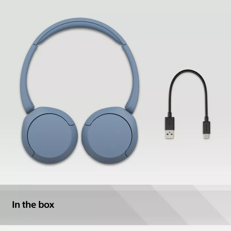 Sony WH-CH520 kuulokkeet langaton panta headset puhelut/musiikki USB Type-C sininen