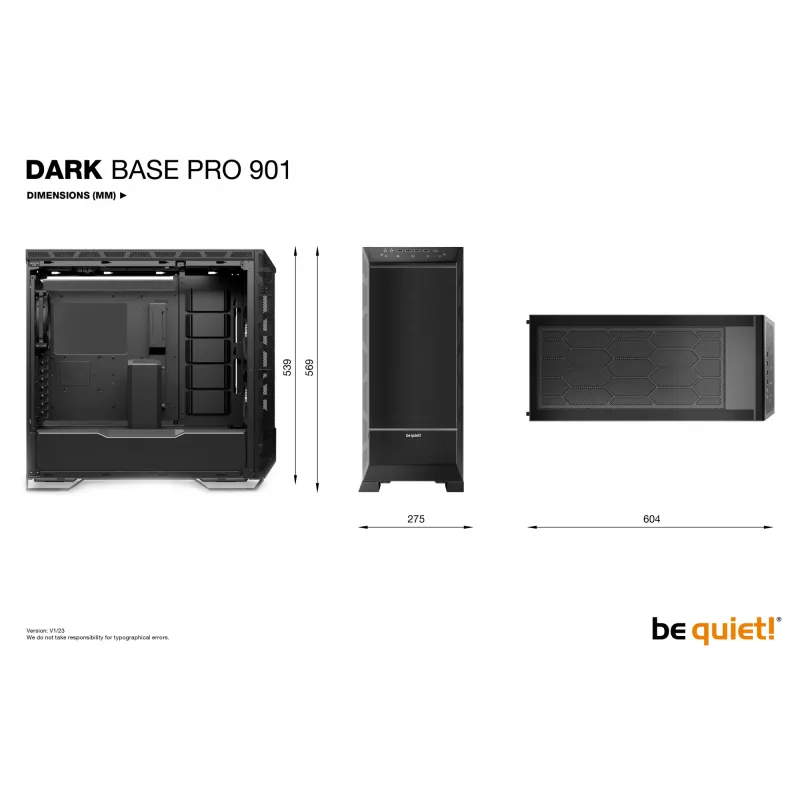 PC-kotelo be quiet! DARK BASE PRO 901 | Full Tower | musta