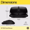 HP 250 Dual hiiri, molempikätinen, Bluetooth + USB Type-A, 1600 DPI, musta