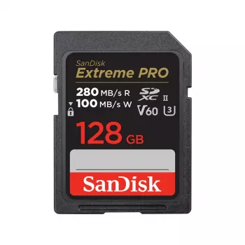 WESTERN DIGITAL SanDisk PRO 128GB V60 UHS-II SD-kortit 280/100MB/s V60 C10 UHS-II