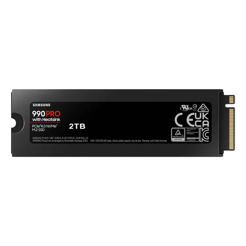 SSD-asema Samsung 990 PRO jäähdytyssiilillä 2000 GB M.2 2280 M.2 NVMe MZ-V9P2T0CW