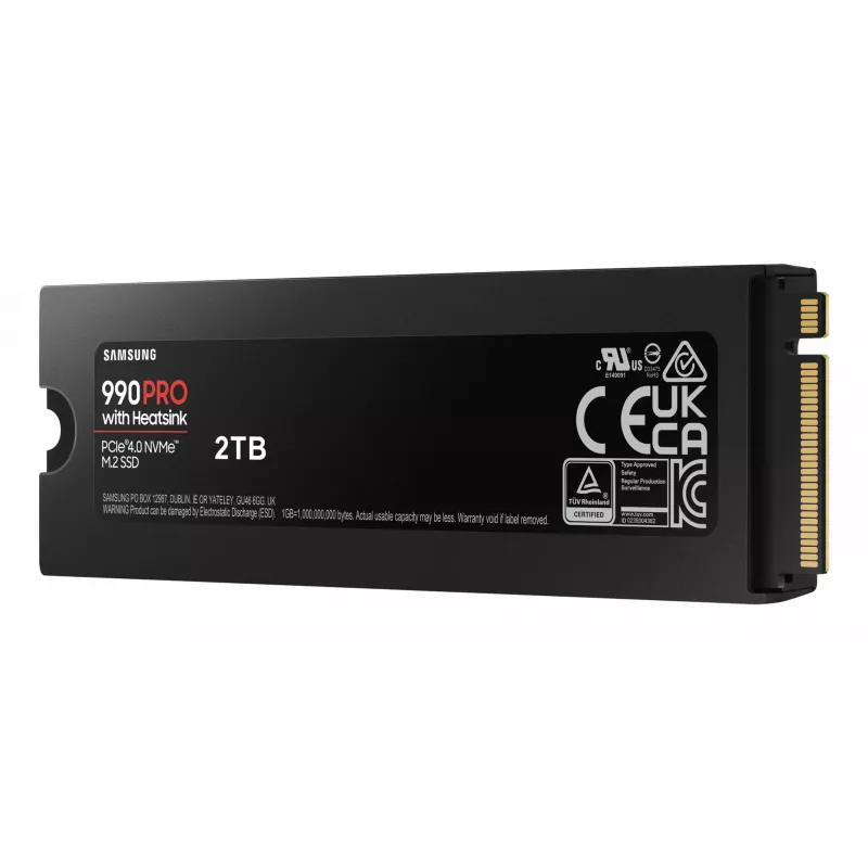 SSD-asema Samsung 990 PRO jäähdytyssiilillä 2000 GB M.2 2280 M.2 NVMe MZ-V9P2T0CW