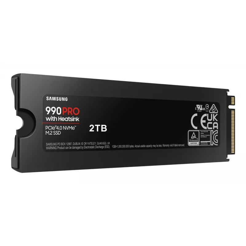 SSD-asema Samsung 990 PRO jäähdytyssiilillä 2000 GB M.2 2280 M.2 NVMe MZ-V9P2T0CW