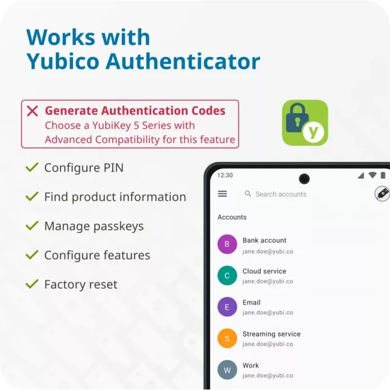 YUBICO turva-avain NFC USB-A