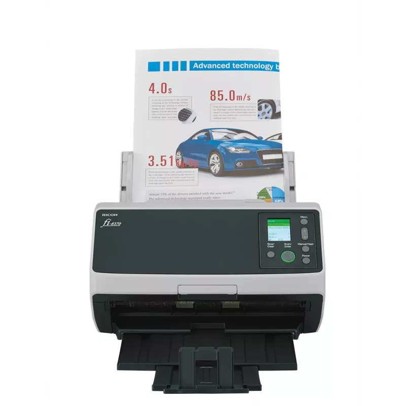Ricoh fi-8170 ADF + syöttöskanneri 600 x 600 DPI A4 musta, harmaa