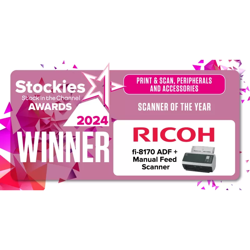Ricoh fi-8170 ADF + syöttöskanneri 600 x 600 DPI A4 musta, harmaa