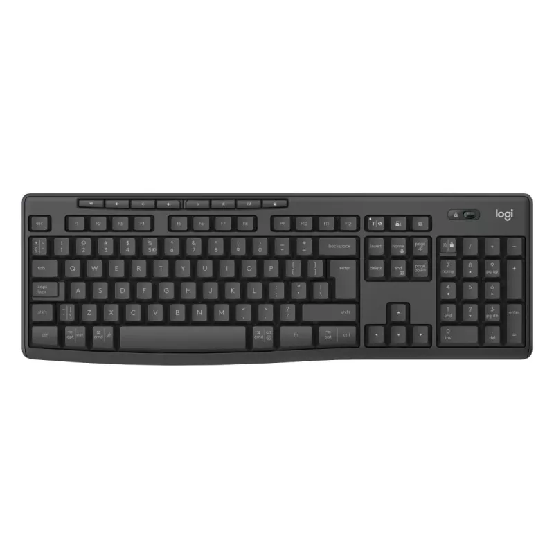 Näppäimistö- ja hiirisarja Logitech MK370 Combo for Business — Full-Size QWERTY (US International), RF Wireless + Bluetooth, grafiitti