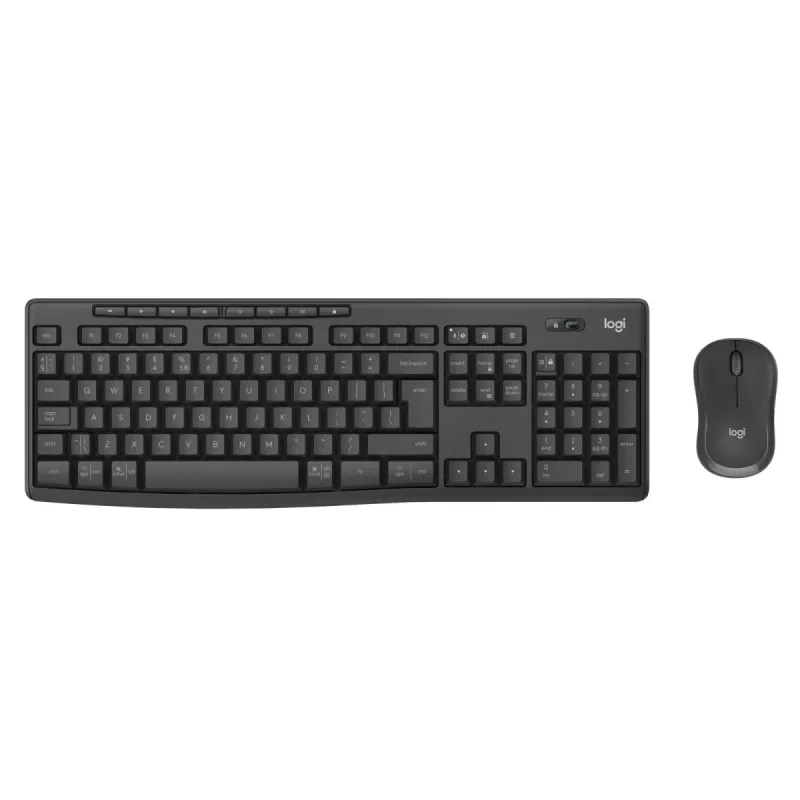 Näppäimistö- ja hiirisarja Logitech MK370 Combo for Business — Full-Size QWERTY (US International), RF Wireless + Bluetooth, grafiitti