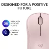 LOGITECH M240 hiljainen hiiri - Bluetooth - pinkki