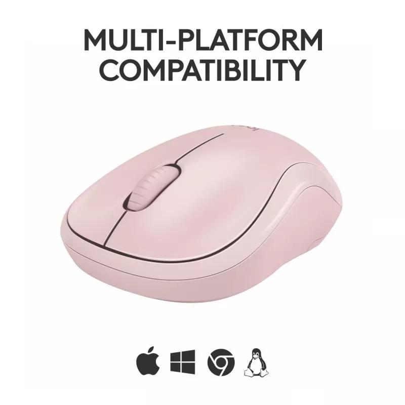 LOGITECH M240 hiljainen hiiri - Bluetooth - pinkki