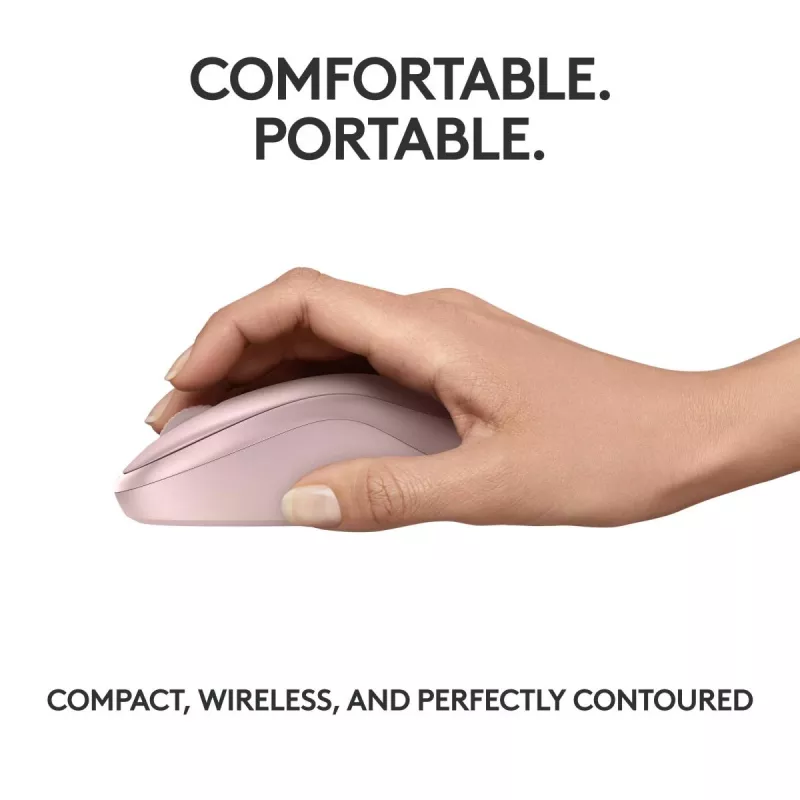 LOGITECH M240 hiljainen hiiri - Bluetooth - pinkki