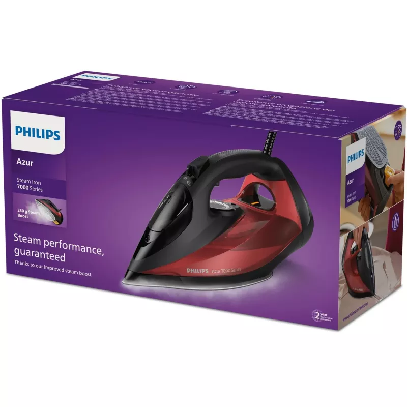 Philips 7000-sarja DST7022/40 silitysrauta höyrysilitysrauta SteamGlide Plus silityspohja 2800 W musta