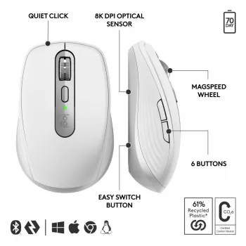 LOGITECH Mx Anywhere 3s For Business - vaaleanharmaa - Emea28-935