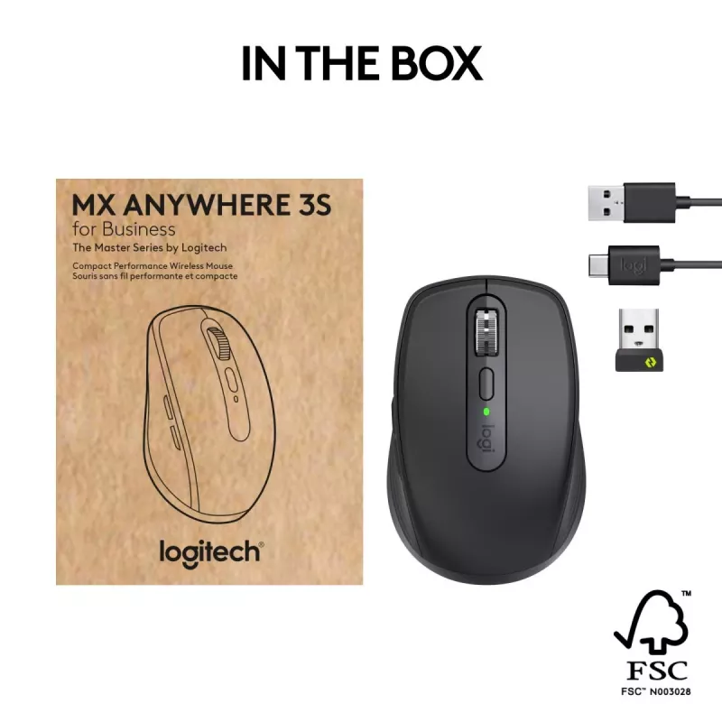 Hiiri Logitech MX Anywhere 3S Business musta langaton
