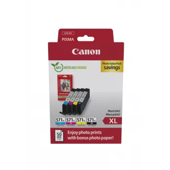 Canon 0332C006 mustepatruuna 4 kpl alkuperäinen High (XL) Yield musta, syaani, magenta, keltainen