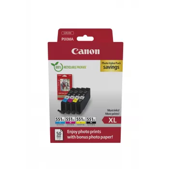 Canon 6443B008 mustepatruuna 4 kpl alkuperäinen High (XL) Yield musta, syaani, magenta, keltainen