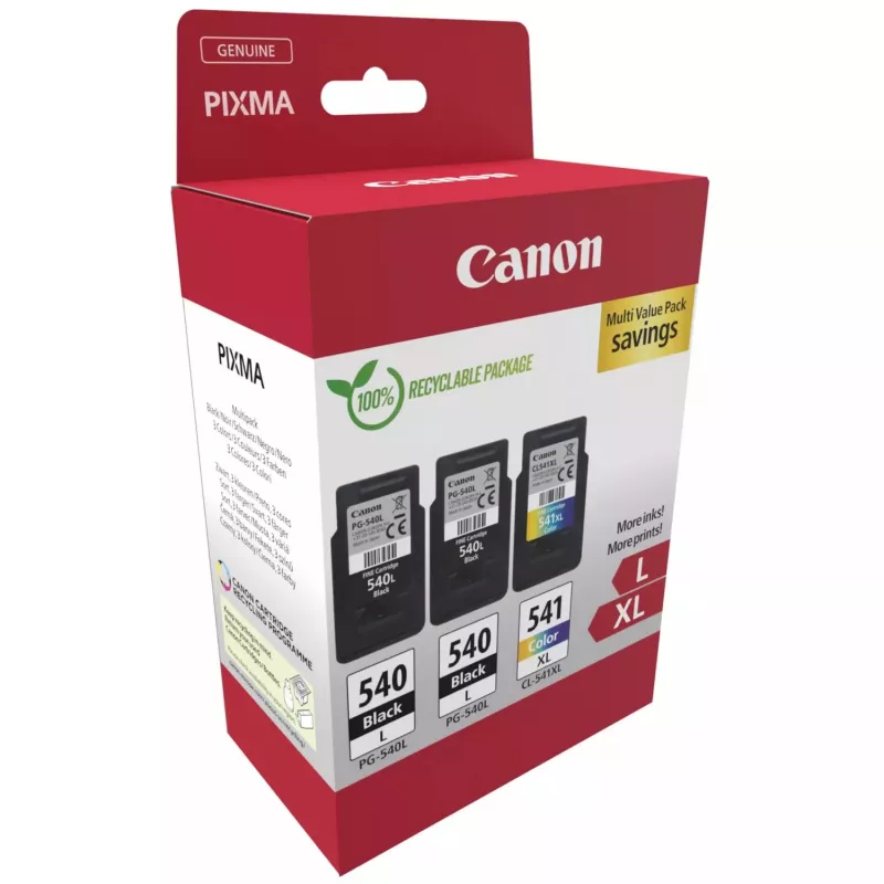 Canon PG-540L x2 / CL-541XL mustekasettien monipakkaus, 3 kpl (5224B017)