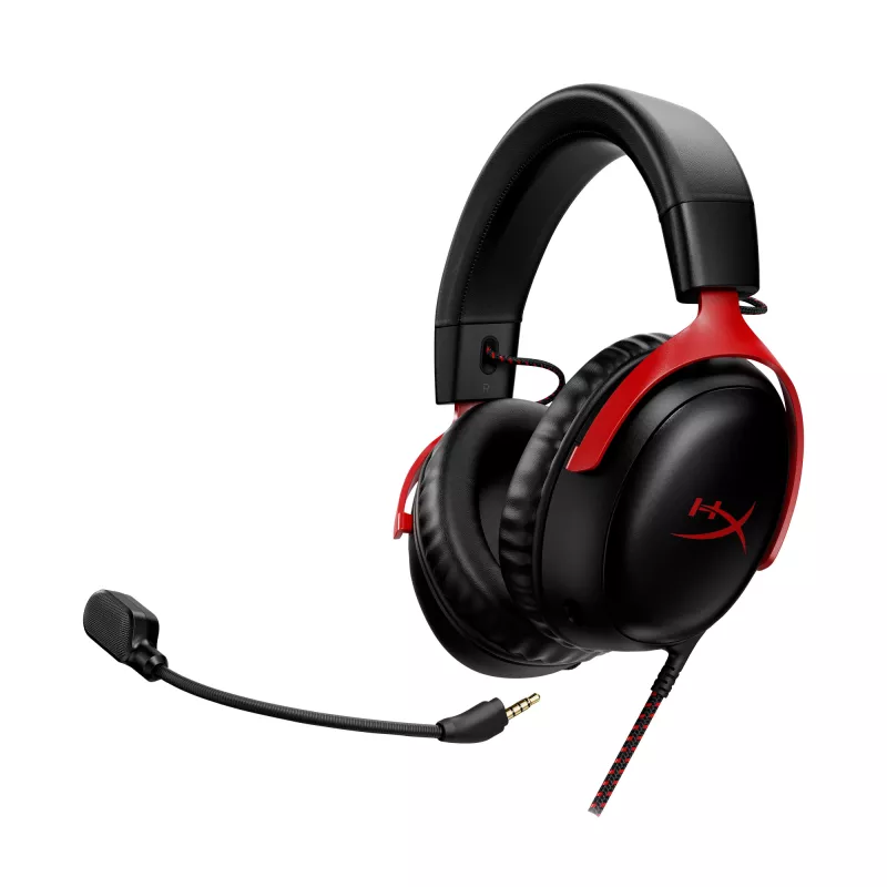 HyperX Cloud III -pelikuulokemikrofoni (musta/punainen)