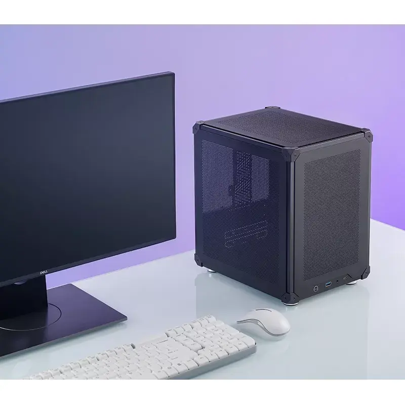 PC-kotelo Jonsbo C6 musta ITX, micro ATX