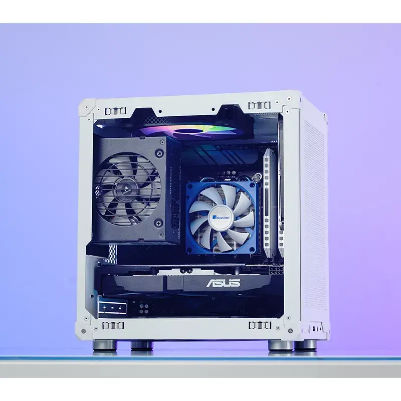 PC-kotelo Jonsbo C6 musta ITX, micro ATX