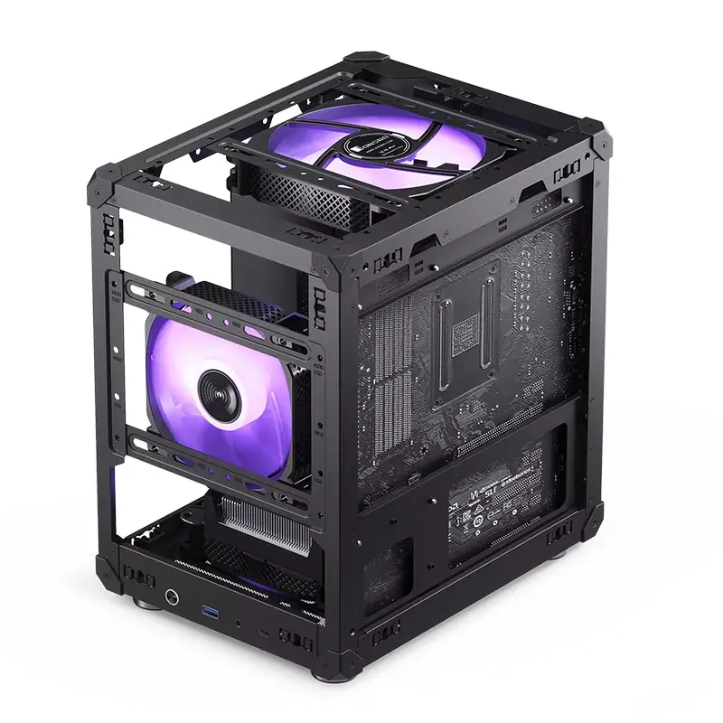 PC-kotelo Jonsbo C6 musta ITX, micro ATX