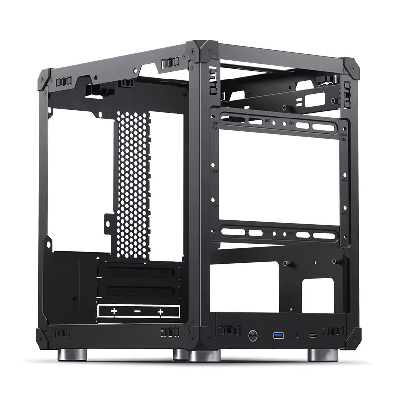 PC-kotelo Jonsbo C6 musta ITX, micro ATX