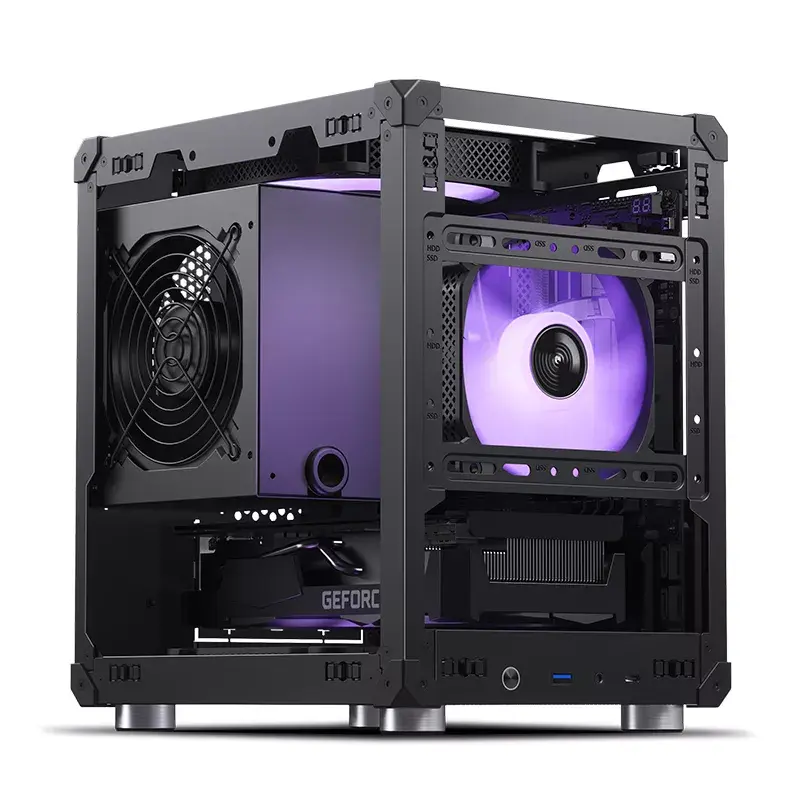 PC-kotelo Jonsbo C6 musta ITX, micro ATX